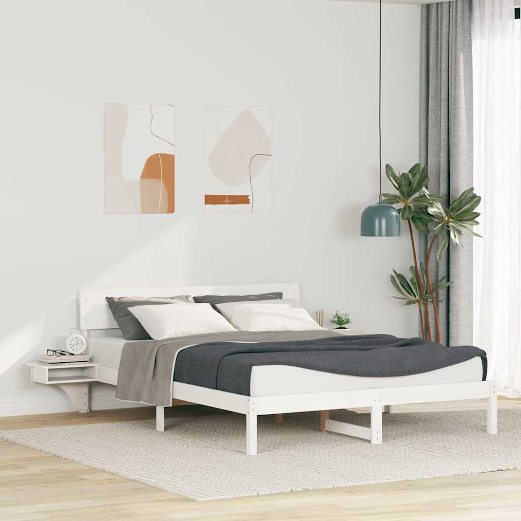 Estrutura de cama 100 x 200 cm Madeira de pinho maciço