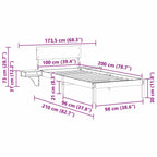 Estructura de cama 100 x 200 cm Madera de pino macizo