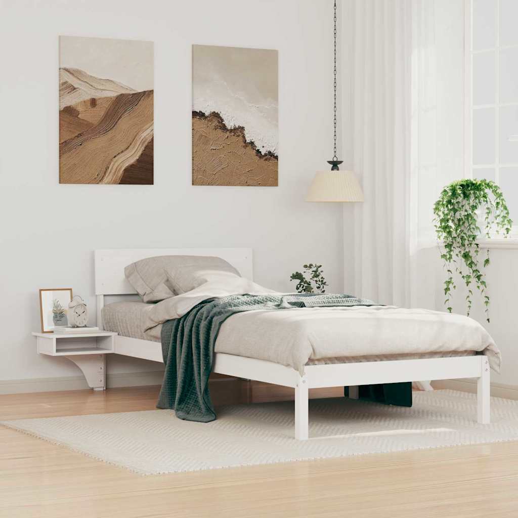 Estrutura de cama 100 x 200 cm Madeira de pinho maciço