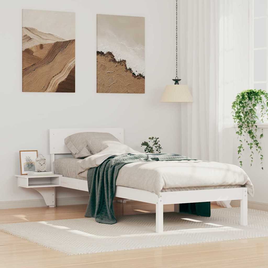 Estrutura de cama 100 x 200 cm Madeira de pinho maciço