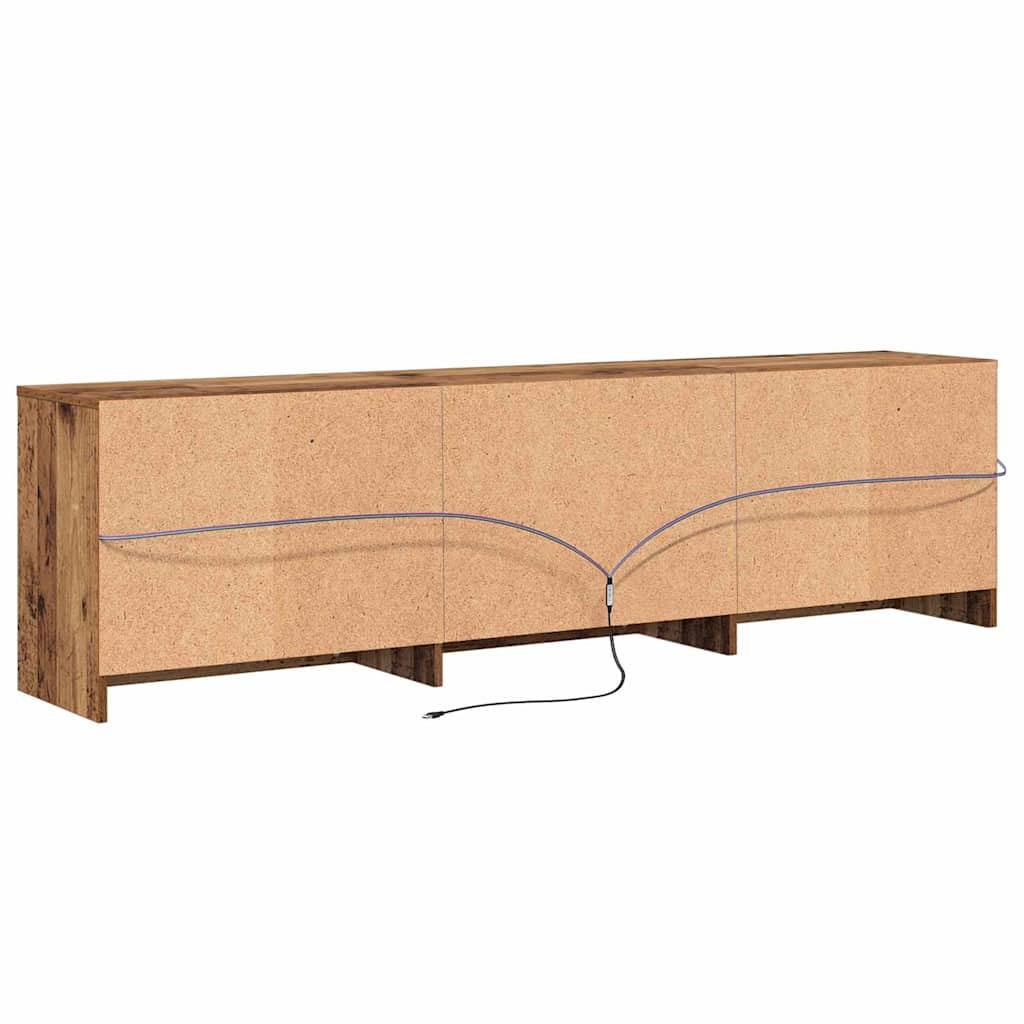Unidades de TV 2 pcs Madera Vieja 180 x 34 x 50 cm
