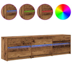 Unidades de TV 2 pcs Madera Vieja 180 x 34 x 50 cm