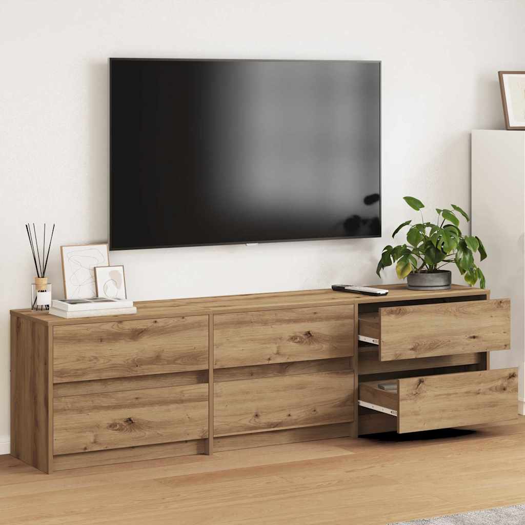 Unidades de TV 2 pcs Madera Vieja 180 x 34 x 50 cm