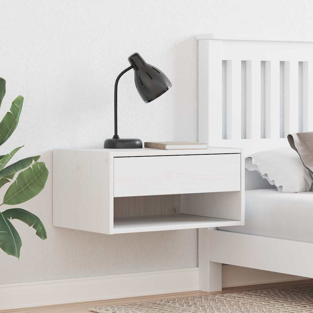 Mesita de Noche 2 pcs 50 x 32,5 x 24 cm Madera maciza de pino