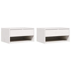 Mesita de Noche 2 pcs 50 x 32,5 x 24 cm Madera maciza de pino