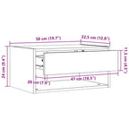 Mesita de Noche 2 pcs 50 x 32,5 x 24 cm Madera maciza de pino