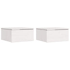 Mesita de Noche 2 pcs 37 x 35 x 18,5 cm Madera maciza de pino