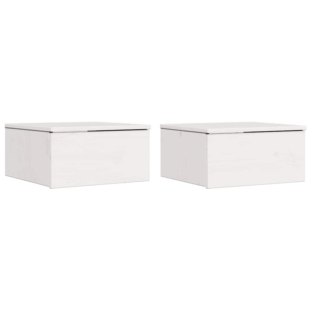 Mesita de Noche 2 pcs 37 x 35 x 18,5 cm Madera maciza de pino