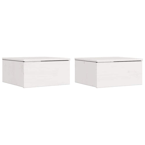Nightstand 2 pcs 37 x 35 x 18.5 cm Solid pine wood