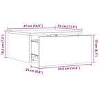 Mesita de Noche 2 pcs 37 x 35 x 18,5 cm Madera maciza de pino