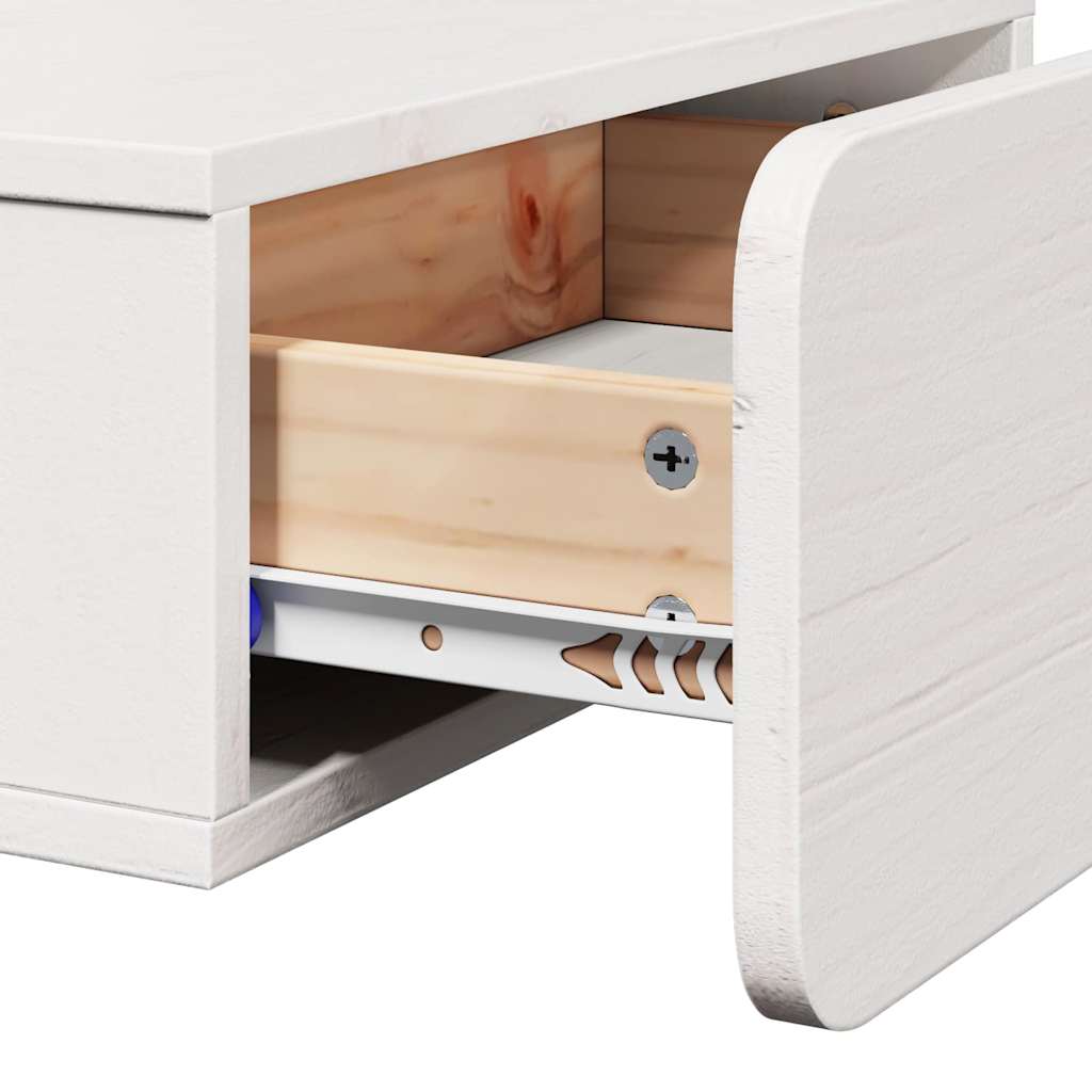Mesita de Noche 2 pcs 44 x 32,5 x 40 cm Madera maciza de pino