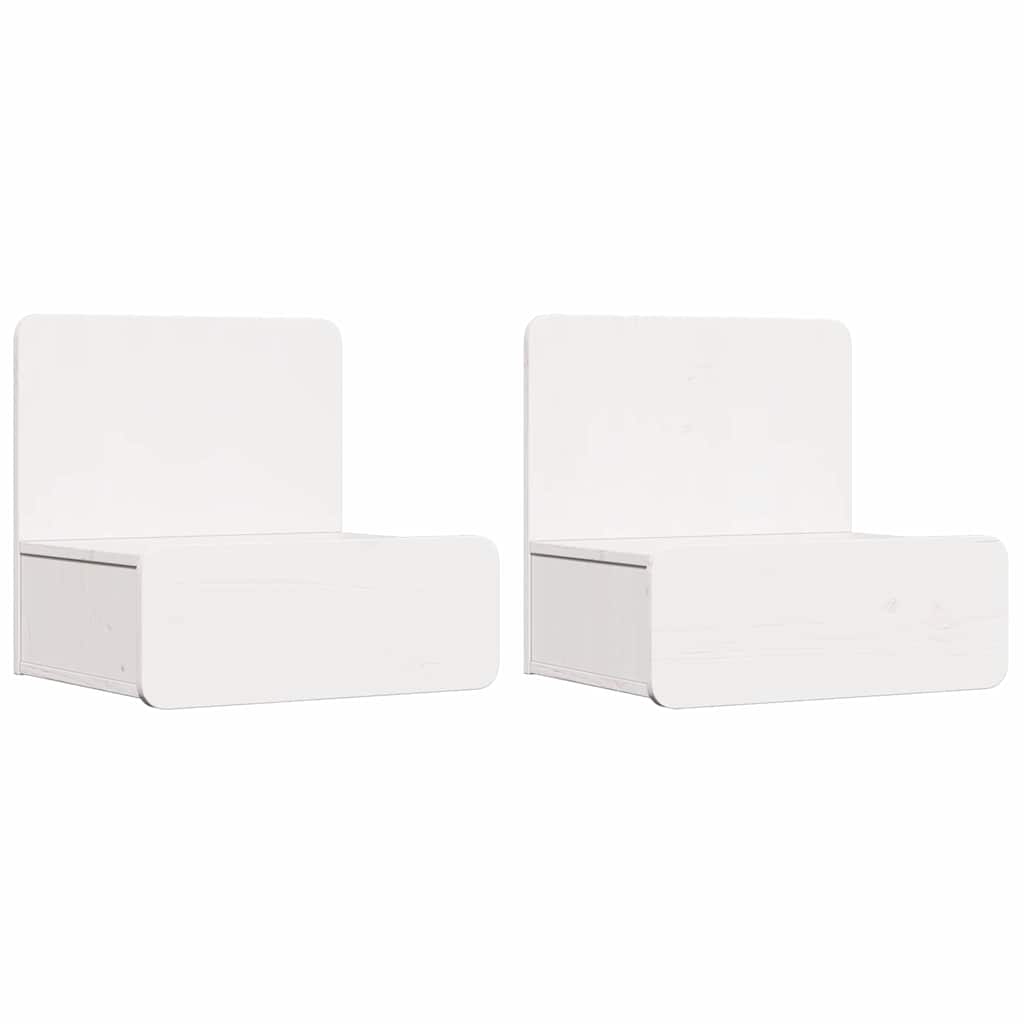 Mesita de Noche 2 pcs 44 x 32,5 x 40 cm Madera maciza de pino