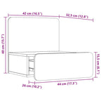 Mesita de Noche 2 pcs 44 x 32,5 x 40 cm Madera maciza de pino