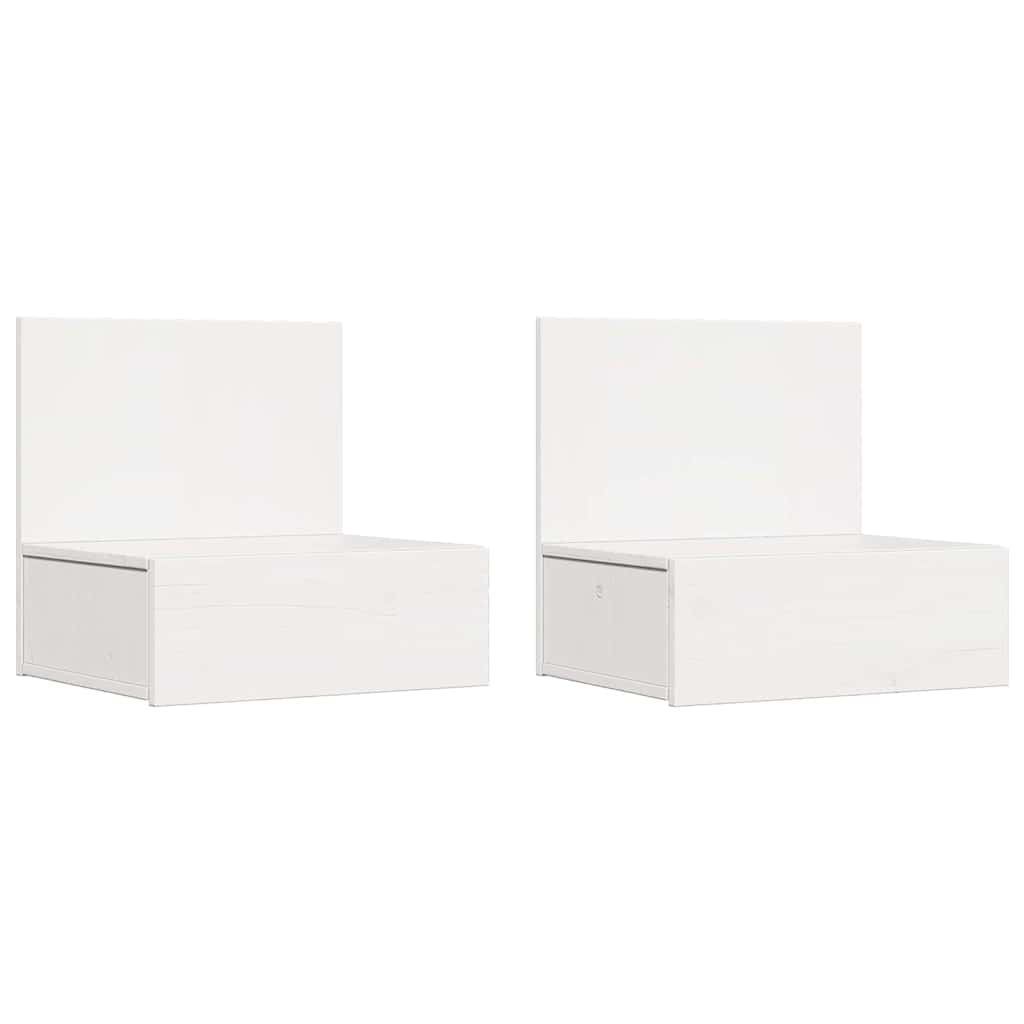Mesita de Noche 2 pcs 42 x 32,5 x 40 cm Madera maciza de pino
