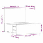 Mesita de Noche 2 pcs 42 x 32,5 x 40 cm Madera maciza de pino