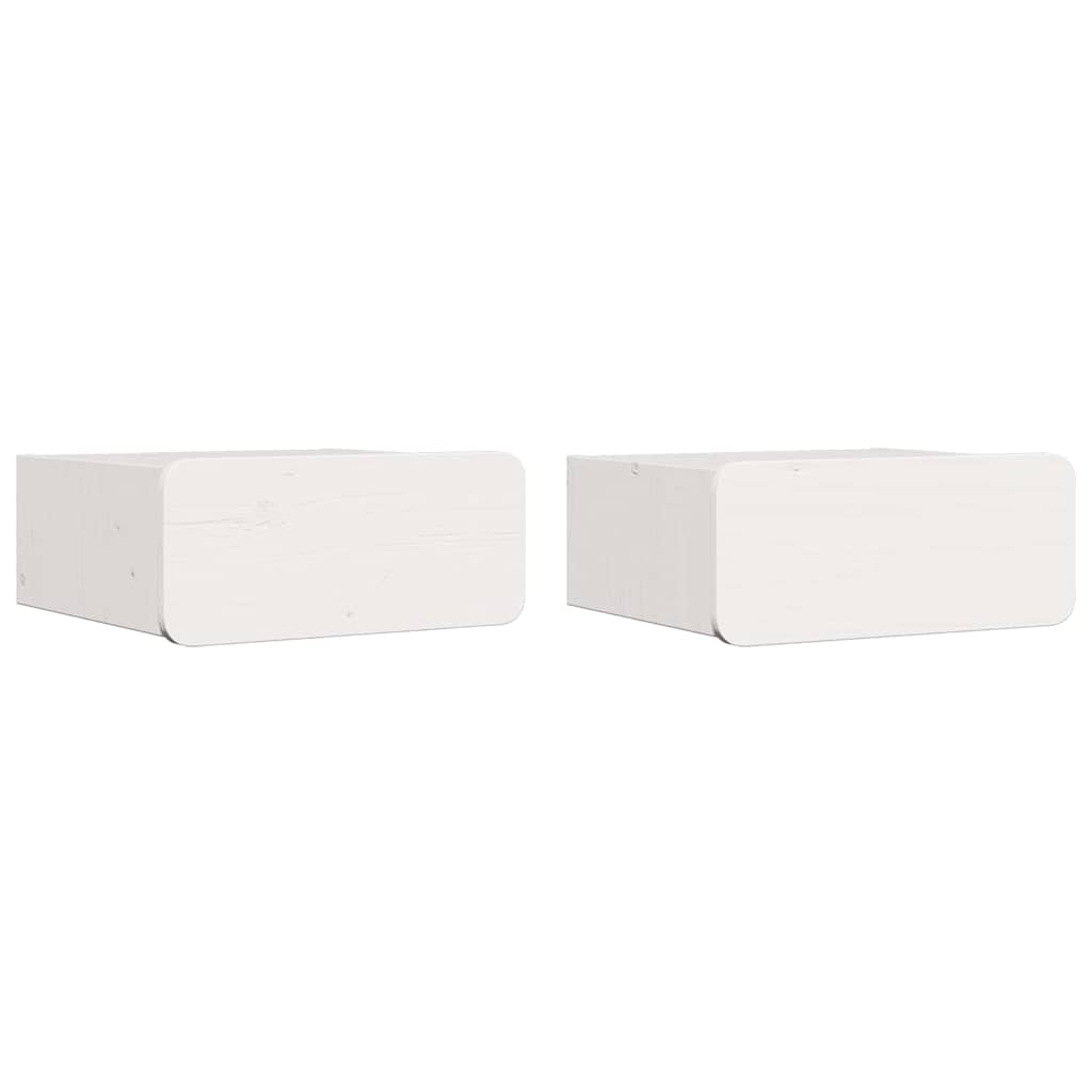 Mesita de Noche 2 pcs 39 x 34 x 16,5 cm Madera maciza de pino
