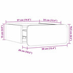 Mesita de Noche 2 pcs 39 x 34 x 16,5 cm Madera maciza de pino