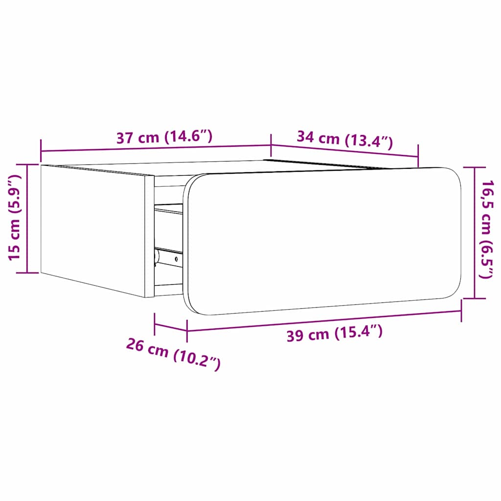 Mesita de Noche 2 pcs 39 x 34 x 16,5 cm Madera maciza de pino