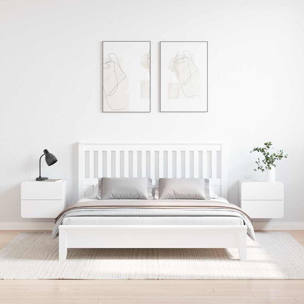 Mesita de Noche 2 pcs 39 x 34 x 33 cm Madera de pino maciza