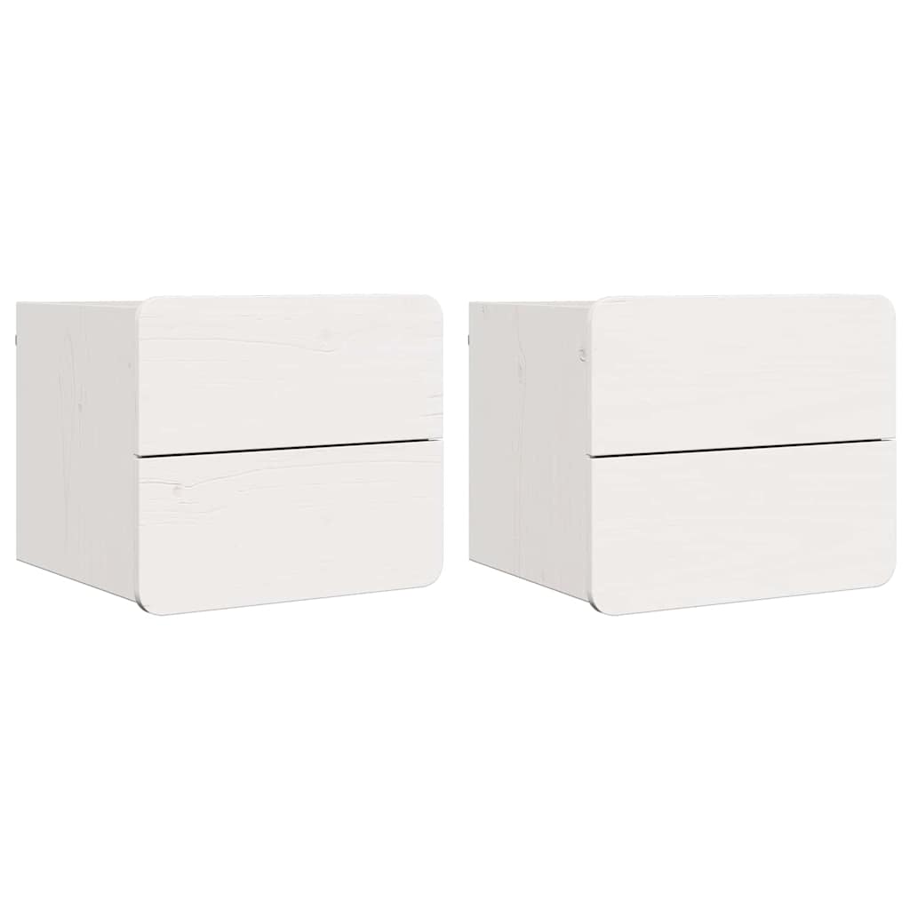 Mesita de Noche 2 pcs 39 x 34 x 33 cm Madera de pino maciza