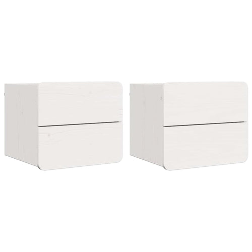 Bedside Table 2 pcs 39 x 34 x 33 cm Solid Pine Wood