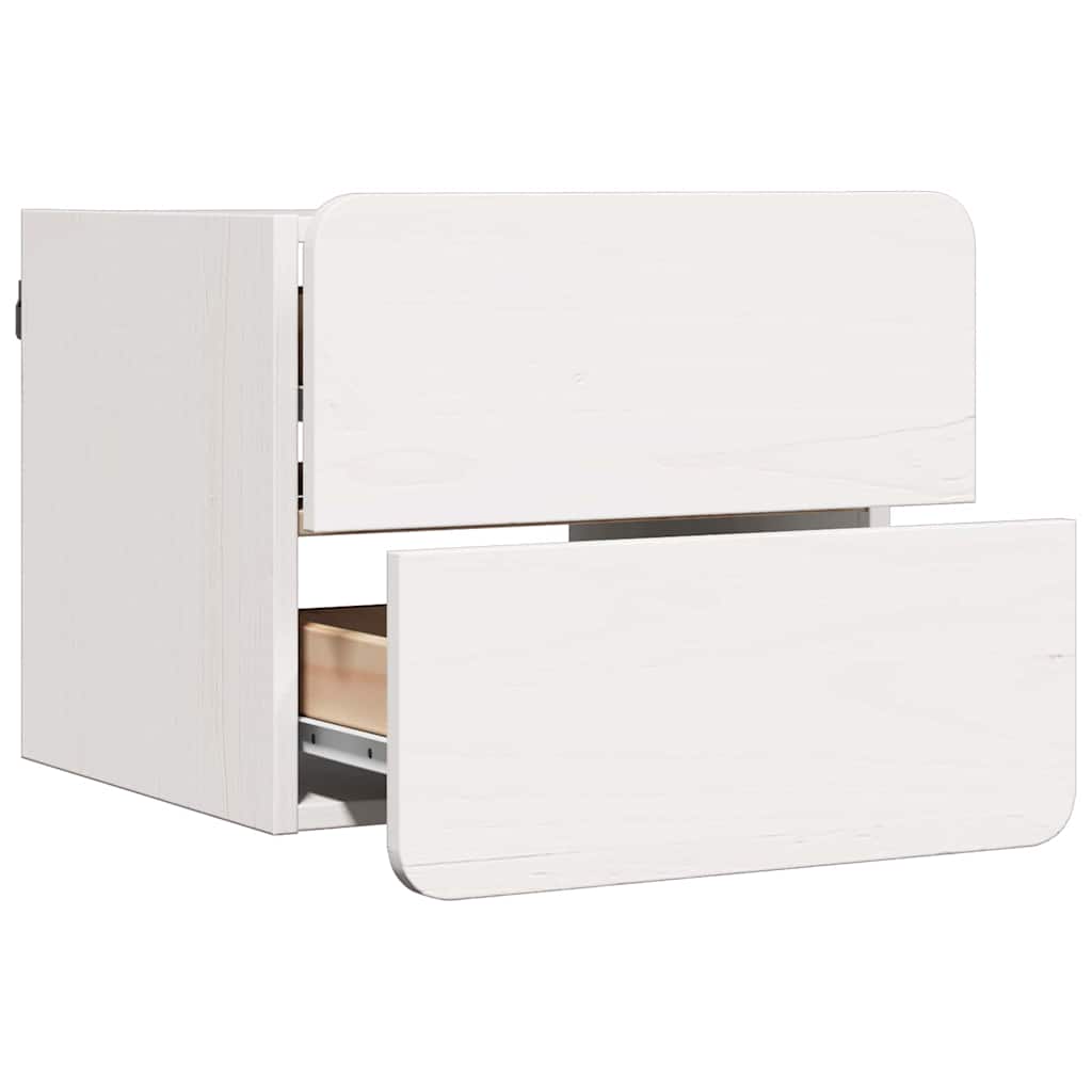Mesita de Noche 2 pcs 39 x 34 x 33 cm Madera de pino maciza