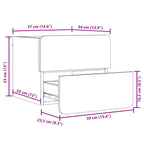 Mesita de Noche 2 pcs 39 x 34 x 33 cm Madera de pino maciza