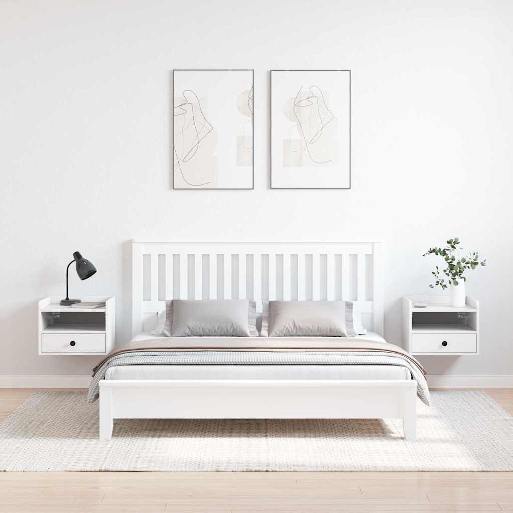 Mesita de Noche 2 pcs 38 x 36 x 29,5 cm Madera maciza de pino