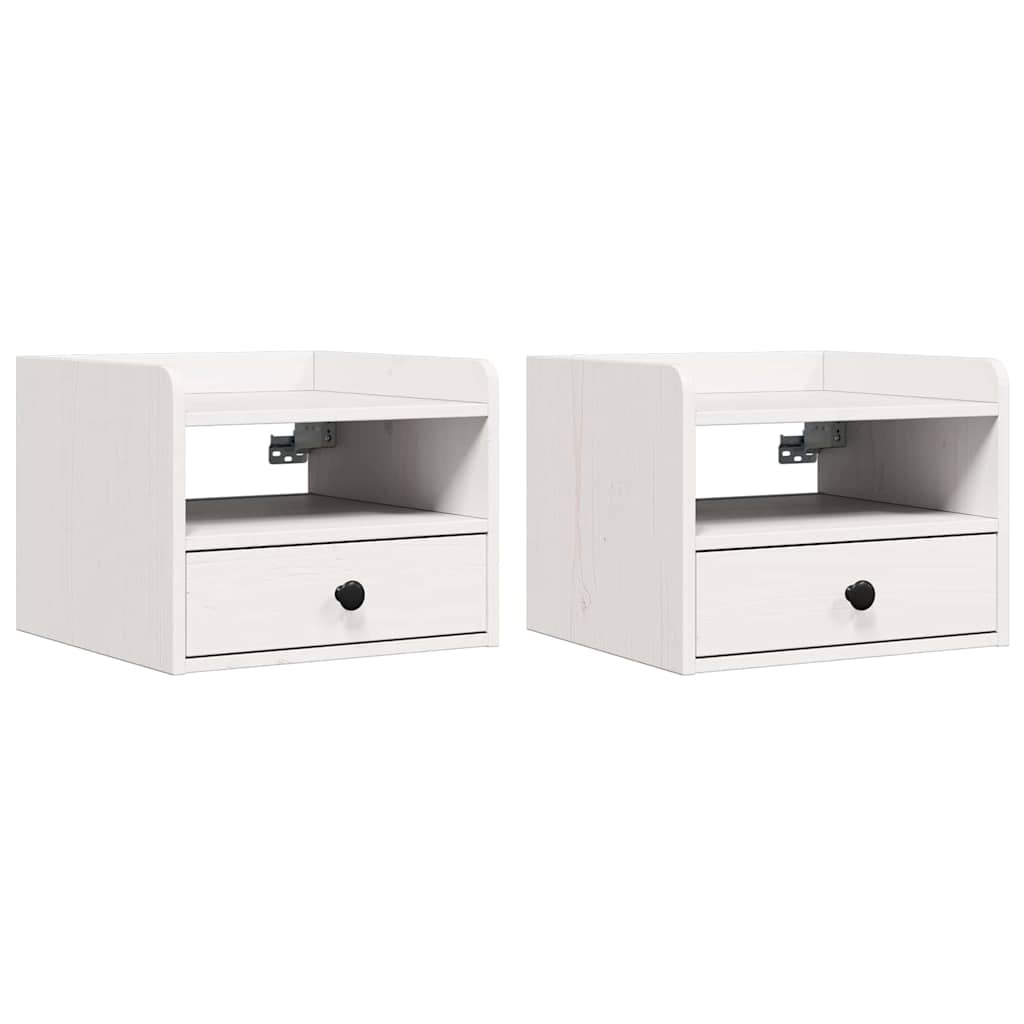 Mesita de Noche 2 pcs 38 x 36 x 29,5 cm Madera maciza de pino