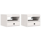 Mesita de Noche 2 pcs 38 x 36 x 29,5 cm Madera maciza de pino