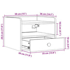Mesita de Noche 2 pcs 38 x 36 x 29,5 cm Madera maciza de pino