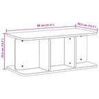 Mesa de Café 80 x 39,5 x 33,5 cm Madera maciza de pino