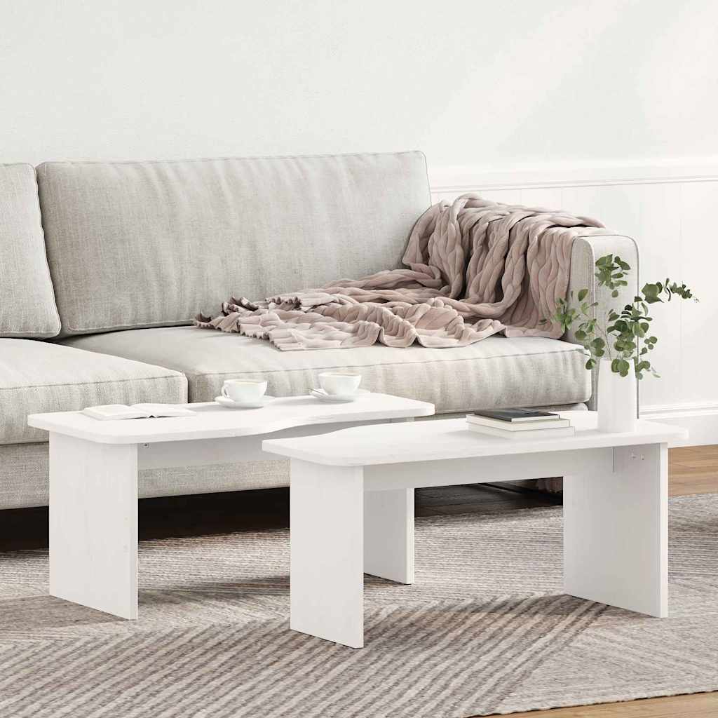 Mesa de Café 2 pcs Madera maciza de pino