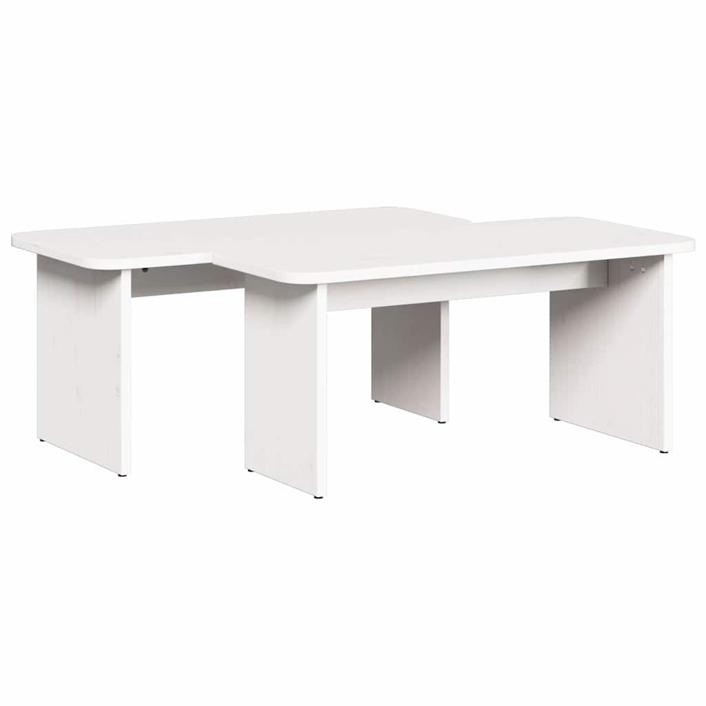 Mesa de Café 2 pcs Madera maciza de pino