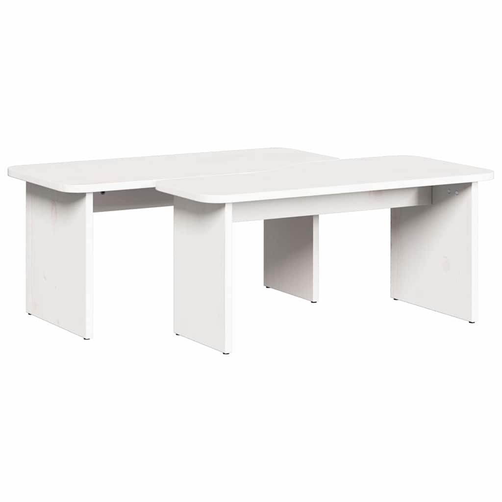 Mesa de Café 2 pcs Madera maciza de pino