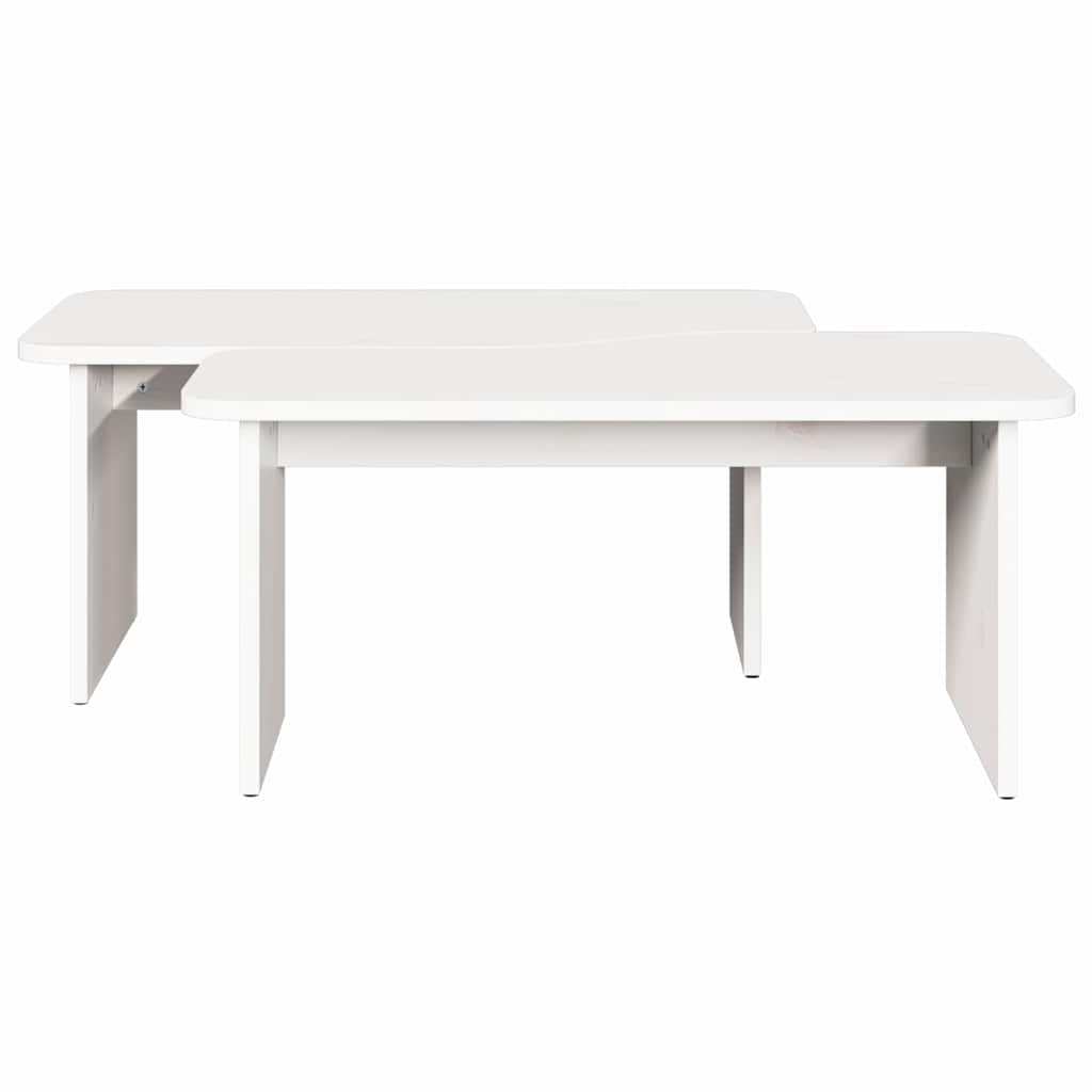 Mesa de Café 2 pcs Madera maciza de pino