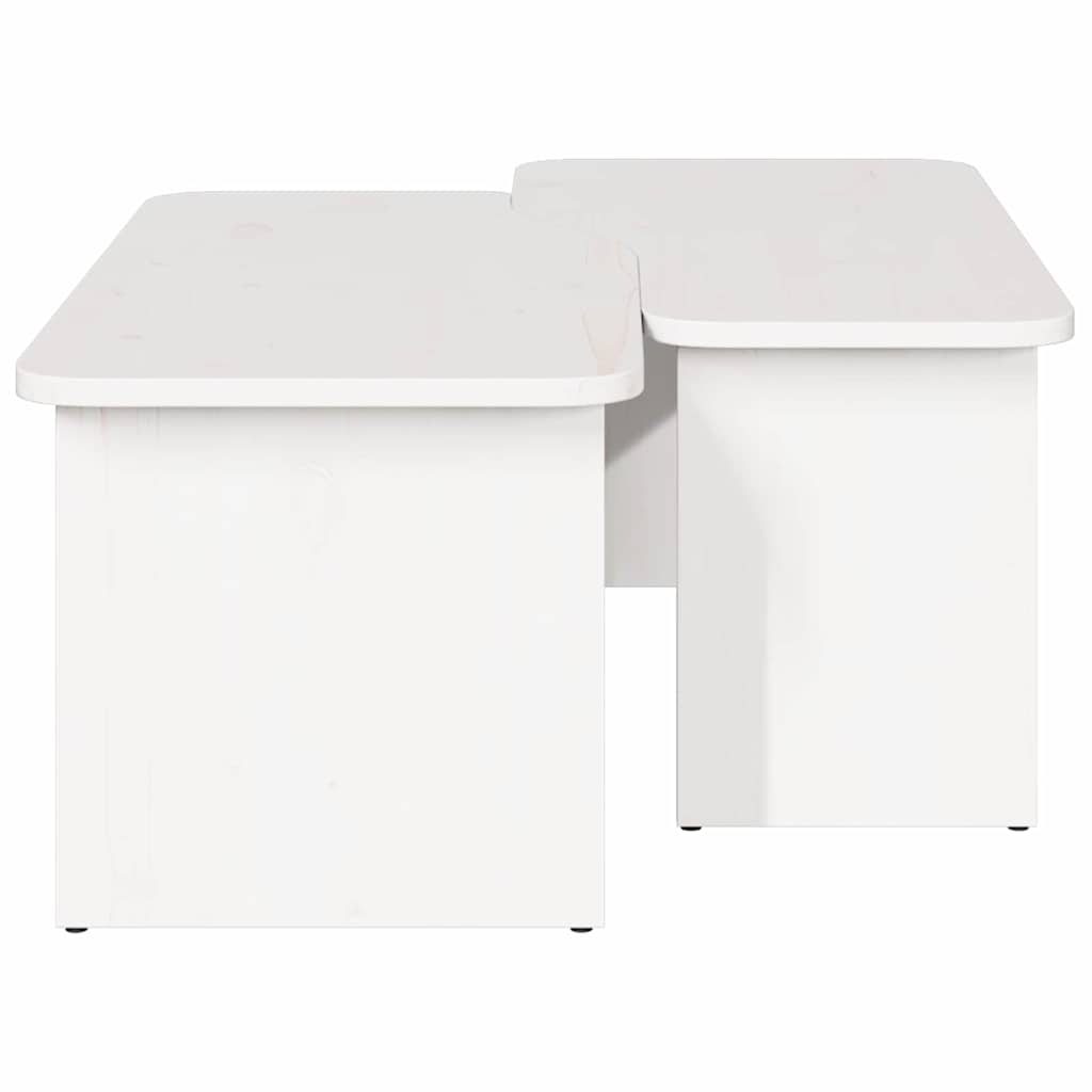 Mesa de Café 2 pcs Madera maciza de pino