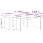 Mesa de Café 2 pcs Madera maciza de pino
