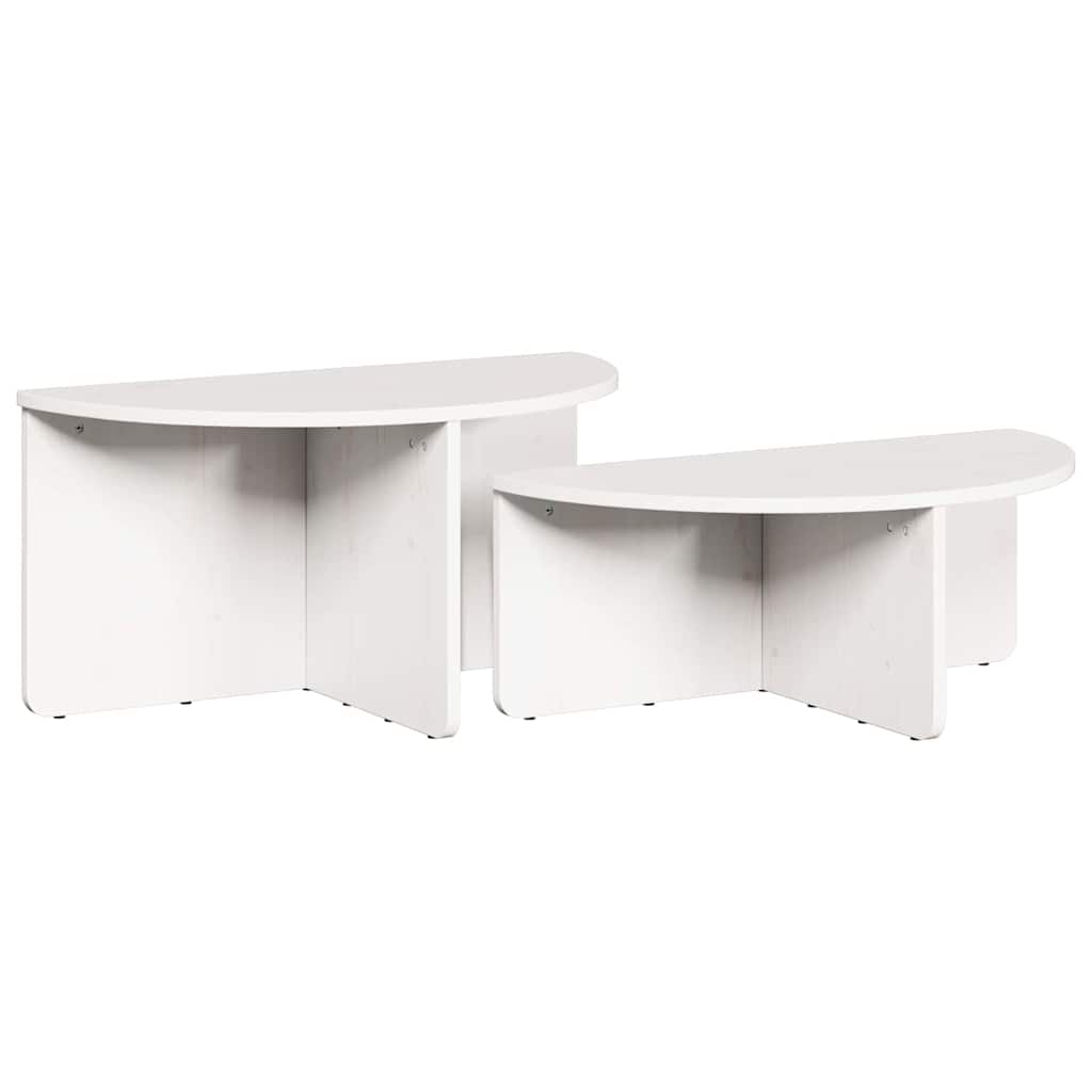 Mesa de Café 2 pcs Madera maciza de pino