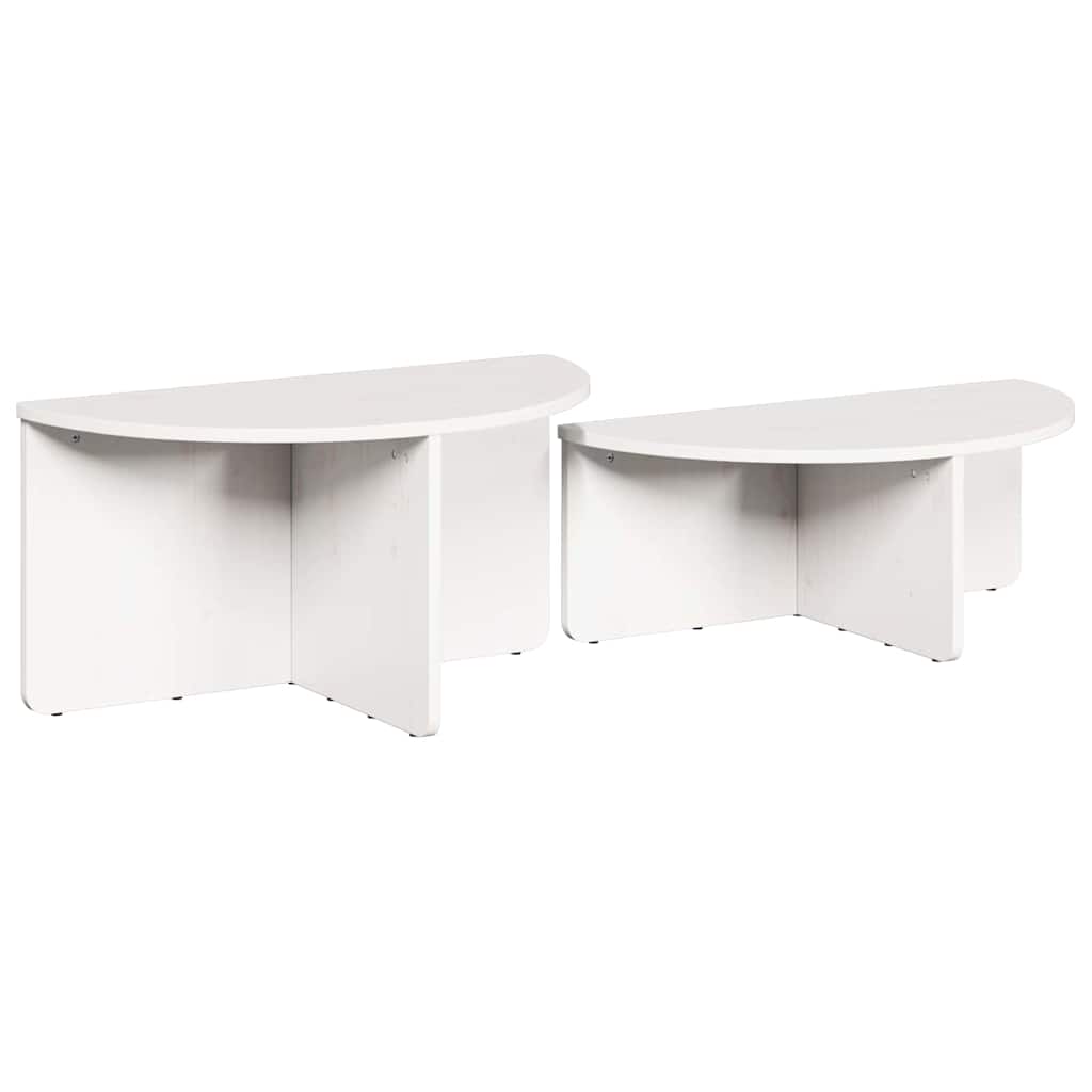 Mesa de Café 2 pcs Madera maciza de pino