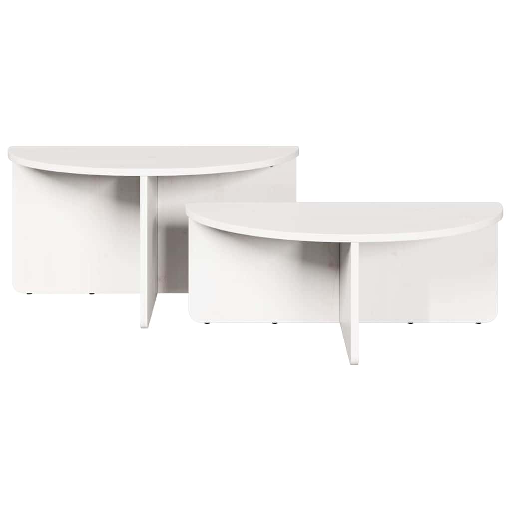 Mesa de Café 2 pcs Madera maciza de pino
