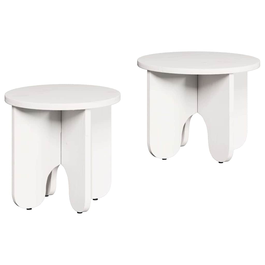 Mesa de Café 2 pcs Madera maciza de Pino