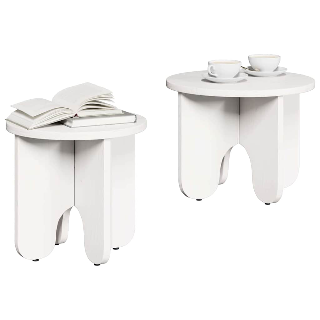 Mesa de Café 2 pcs Madera maciza de Pino