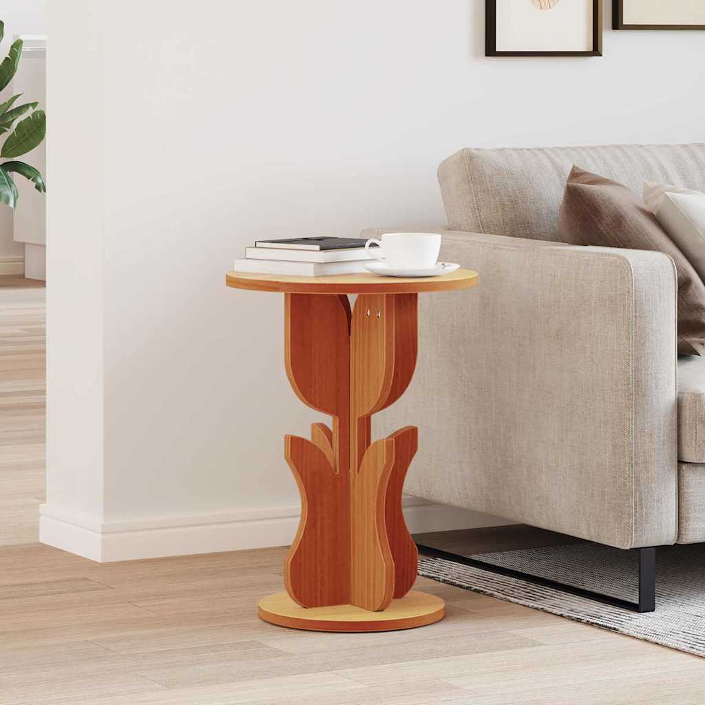 Coffee Table 39.5 x 39.5 x 53.5 cm Solid Pine Wood