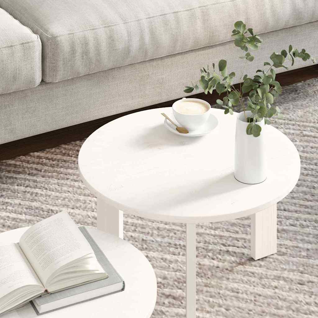 Mesa de Café 2 pcs Madera maciza de Pino