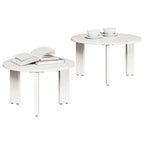 Mesa de Café 2 pcs Madera maciza de Pino