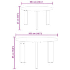 Mesa de Café 2 pcs Madera maciza de Pino