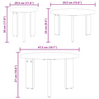 Mesa de Café 3 pcs Madera maciza de pino