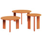 Mesa de Café 3 pcs Madera maciza de pino
