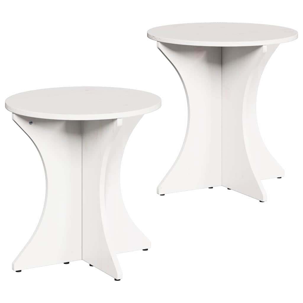 Mesa de Café 2 pcs Madera maciza de pino